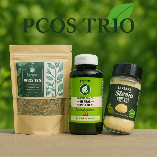 PCOS Herbal Trio (300gTea + 50gStevia + Herbal Supplement)